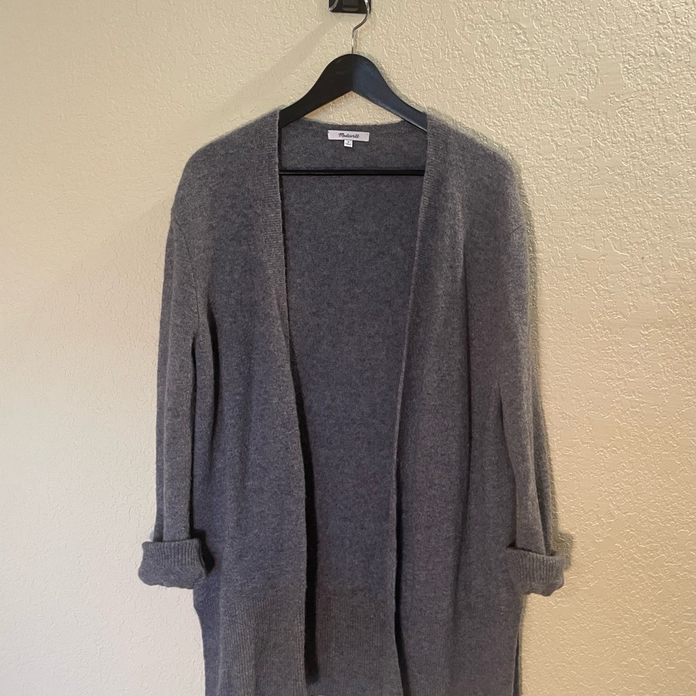 Madewell Charcoal Open-Front Cardigan